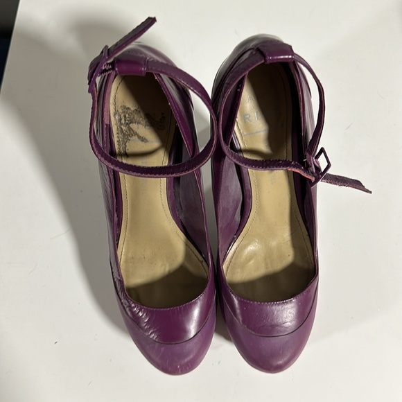 Purple Mary Jeans pumps with platform - Picture 3 of 7